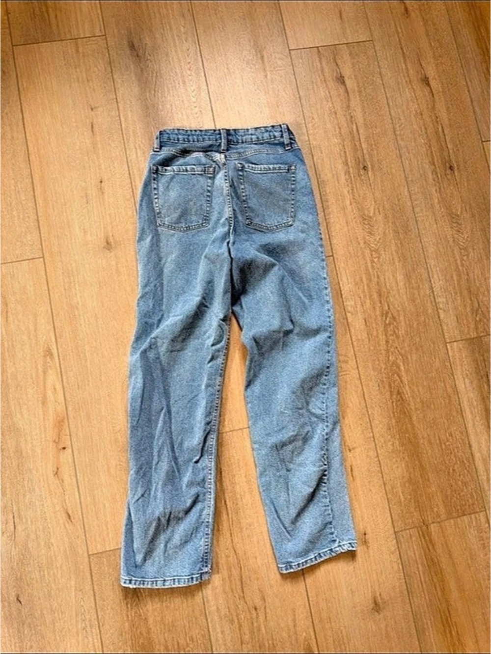 Women's Straight Leg Blue Jeans - Picture 2 of 2
